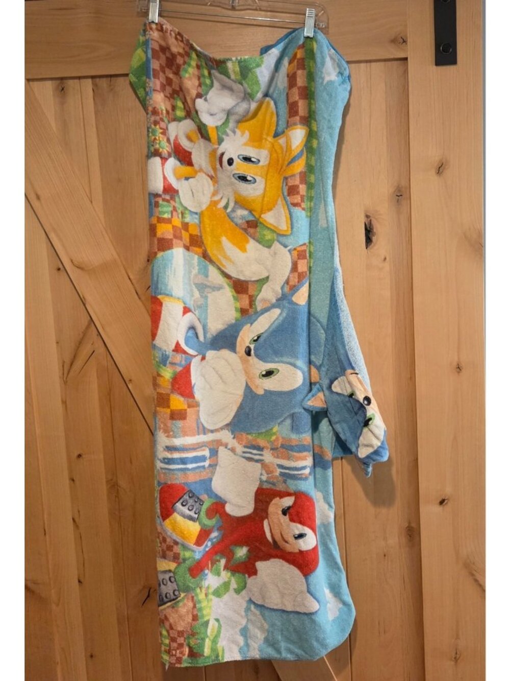 Sonic The Hedgehog Hooded Beach Bath Child Towel